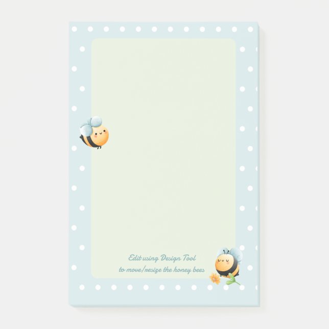 Notas Post-it® Cute Honey Bee Kids (Anverso)