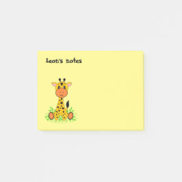 Notas Post-it® Cute jirafa bebé divertida para niños, 