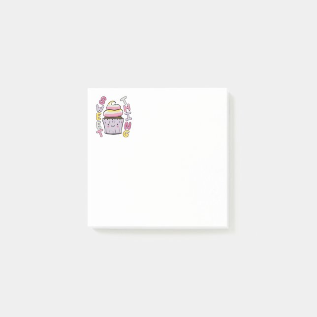 Notas Post-it®  Cute Kawaii Cupcake with Text (Anverso)