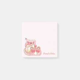 Notas Post-it® Cute Kawaii Frog Eating Cake Personalized Notepad