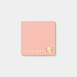 Notas Post-it® Cute Kawaii Gatito Gato Mantén la Naturaleza y la