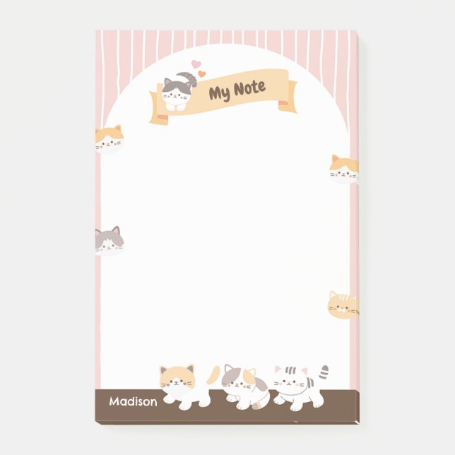 Notas Post-it® Cute Kitten (Anverso)