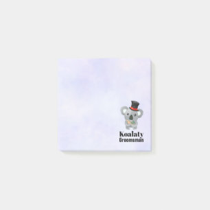 Notas Post-it® Cute Koala Pun Koalaty Groomsman