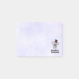Notas Post-it® Cute Koala Pun Koalaty Groomsman