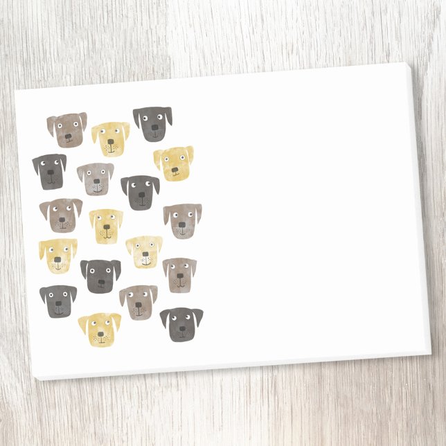 Notas Post-it® Cute Labrador Recuperador Dog acuarela (Labrador Retriever Dog fun Post It notes)