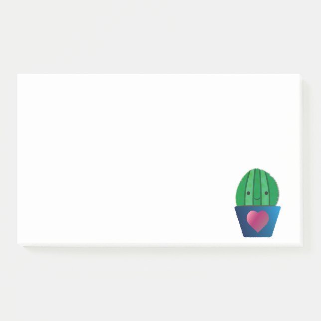 Notas Post-it® Cute Love Cactus (Anverso)