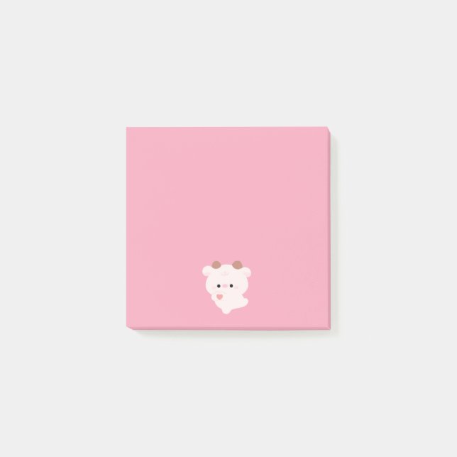Notas Post-it® Cute Love Cow (Anverso)