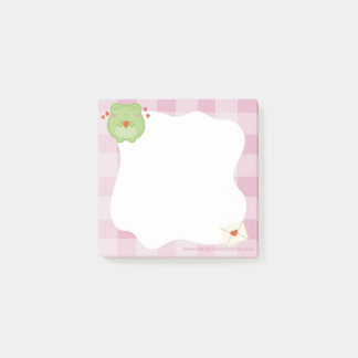 Notas Post-it® Cute love frog sticky notes, back to school