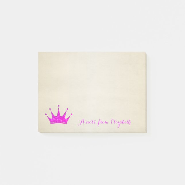 Notas Post-it® Cute Lovely  Tiara con brillo y estilo (Anverso)
