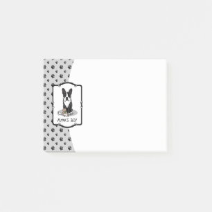 Notas Post-it® Cute Mama's Boy Boston Terrier (negro)