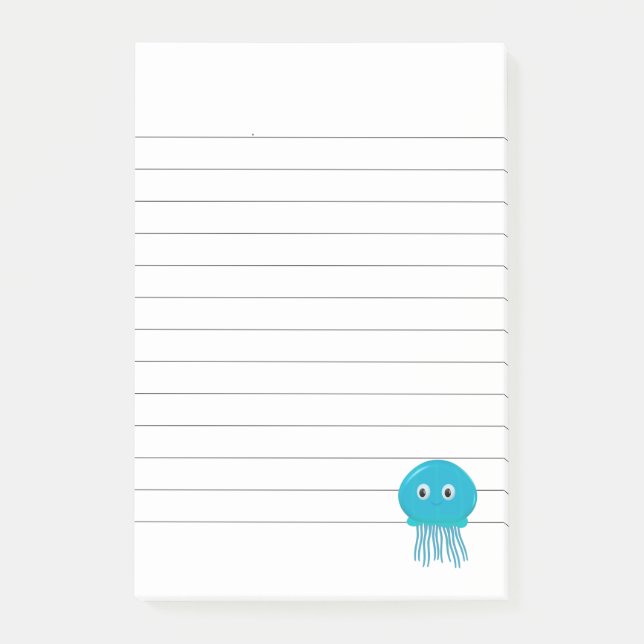 Notas Post-it® Cute Medusa de Dibujos Animados Forrada  (Anverso)