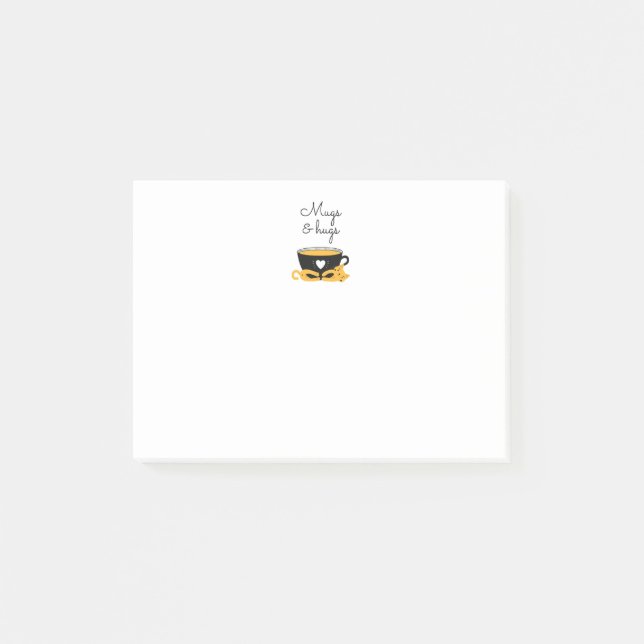 Notas Post-it® Cute Mugs & Hugs Cat (Anverso)