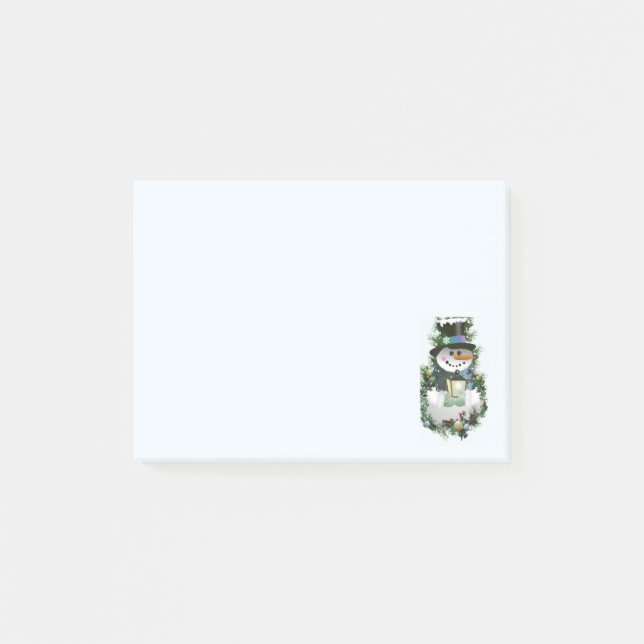 Notas Post-it® Cute Navidades Snowman Post-it Notes (Anverso)
