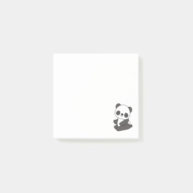 Notas Post-it® Cute Panda Bear (Anverso)