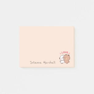 Notas Post-it® Cute Panda tiene amor de pareja, nombre de Persona