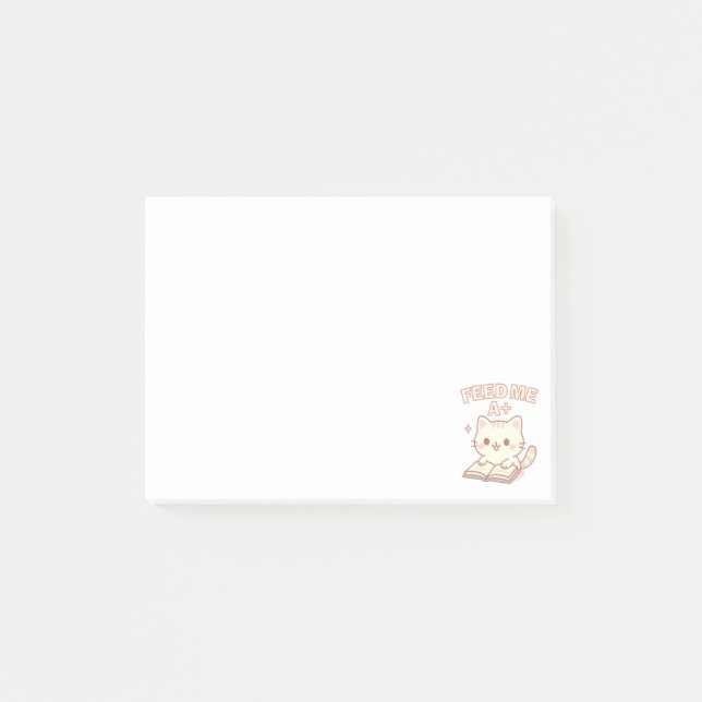 Notas Post-it® Cute Pastel Cat Book (Anverso)