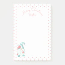 Cute Pastel Merry Christmas Nombre personalizado G