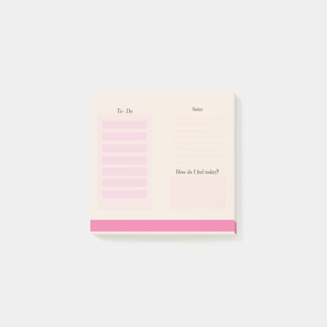 Notas Post-it® Cute Peach To Do List Post-It Notes (Anverso)