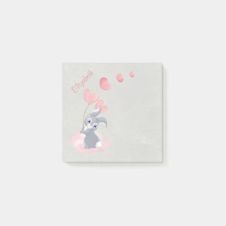 Notas Post-it® Cute Personalizado Bunny Valentine Notes