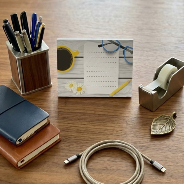 Notas Post-it® Cute Post-it® Notes con café y flores (Subido por el creador)