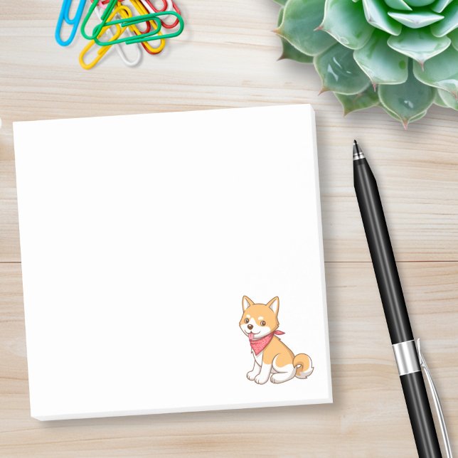 Notas Post-it® Cute Puppy Dog Shiba Inu (Subido por el creador)