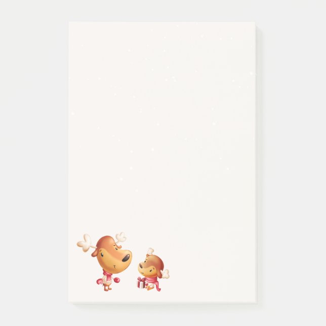 Notas Post-it® Cute Reindeer Christmas (Anverso)