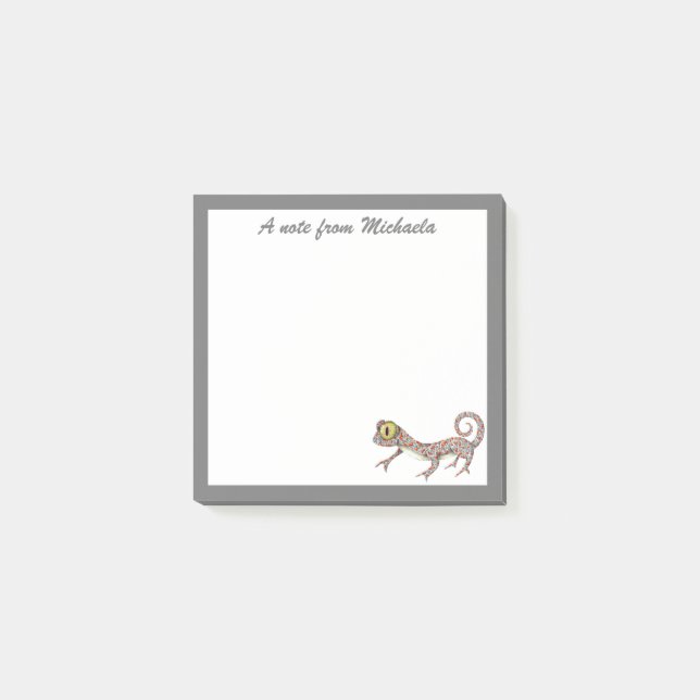 Notas Post-it® Cute Reptile Gecko (Anverso)