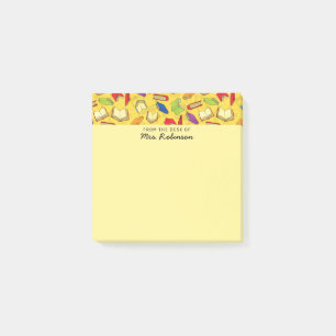 Notas Post-it® Cute School Books Teacher Desk Amarillo 3 x 3