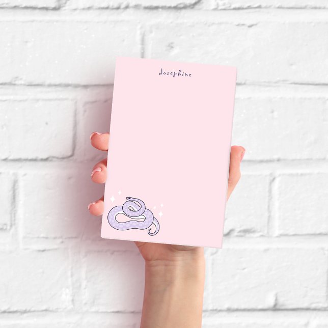 Notas Post-it® Cute serpiente rosa y púrpura (Subido por el creador)