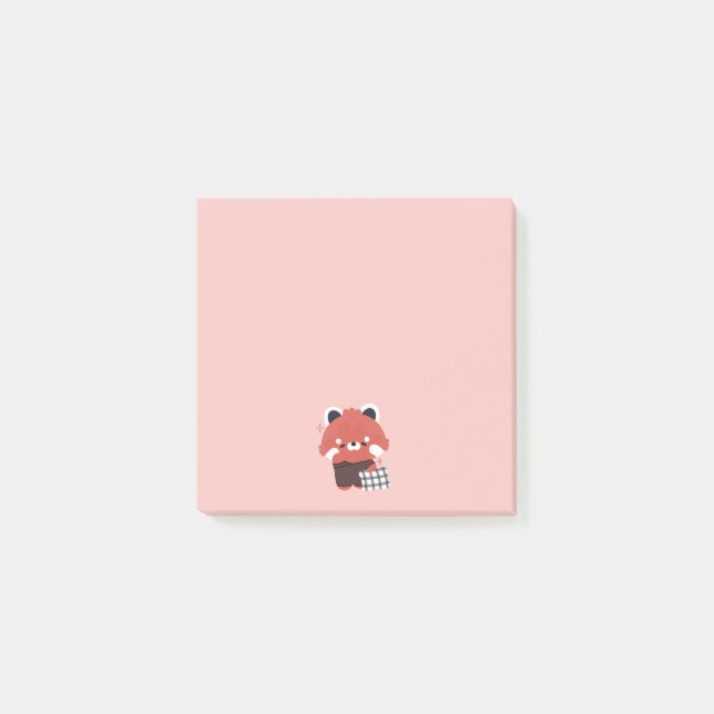 Notas Post-it® Cute Sleepy Red Panda (Anverso)