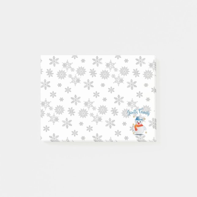 Notas Post-it® Cute Snowman (Anverso)