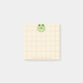 Notas Post-it® Cute Sticky notes with a frog with an apple