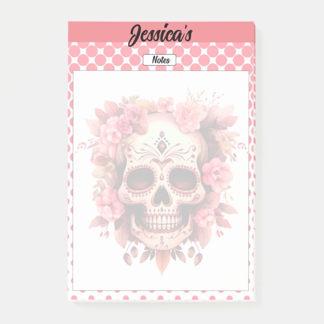 Notas Post-it® Cute Sugar Skull Notes (Anverso)