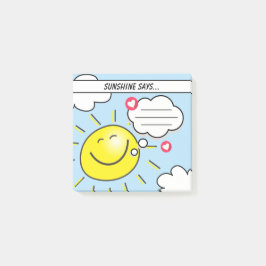 Notas Post-it® Cute Sunshine Dice Rellenar Espacio en Blanco Reco