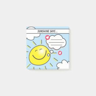 Notas Post-it® Cute Sunshine Dice Rellenar Los Espacios En Blanco