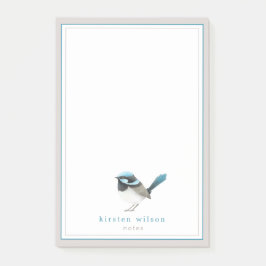 Notas Post-it® Cute Superb Fairy Wren - Personalizado