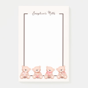 Notas Post-it® Cute Teddy Bear