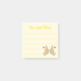 Notas Post-it® Cute Thumbup Amarillo Tienes Esta Cita
