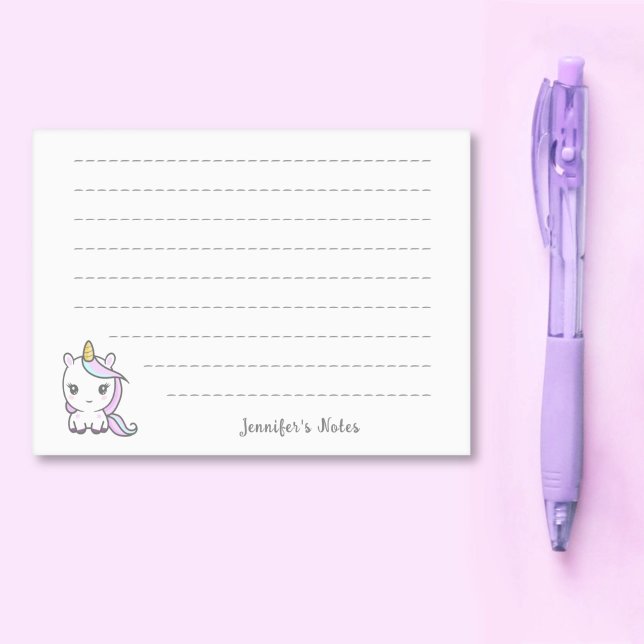 Notas Post-it® Cute unicornio (Cute Unicorn Post-it Notes)