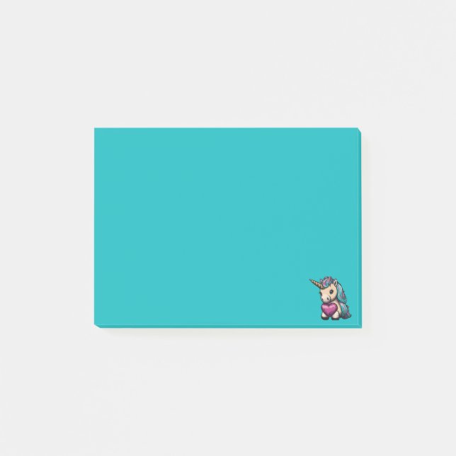 Notas Post-it® Cute unicornio (Anverso)