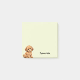 Notas Post-it® Cute Watercolor Poodle Trendy Custom