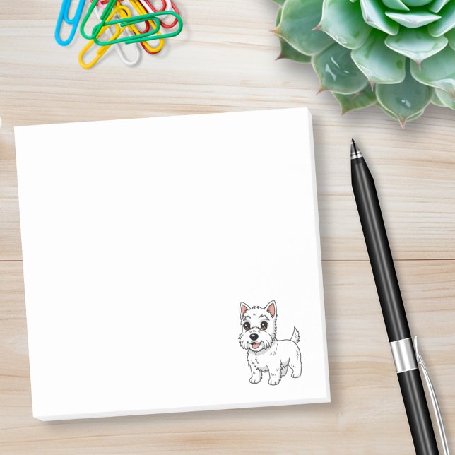 Notas Post-it® Cute West Highland White Terrier Dog (Subido por el creador)