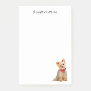 Notas Post-it® Cute Yorkie acuarcolor personalizado