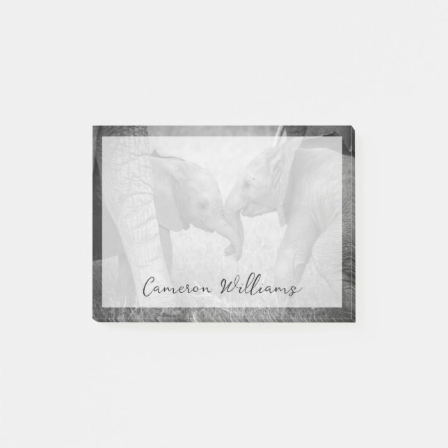 Notas Post-it® Cutest Baby Animals | Baby Elephants Greeting (Anverso)