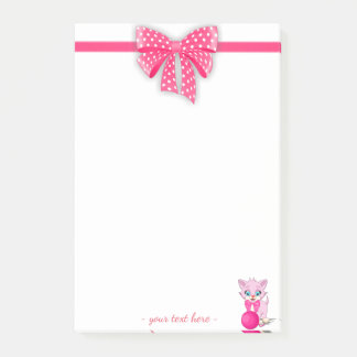 Notas Post-it® Cutie Pink Kitten Personalizado