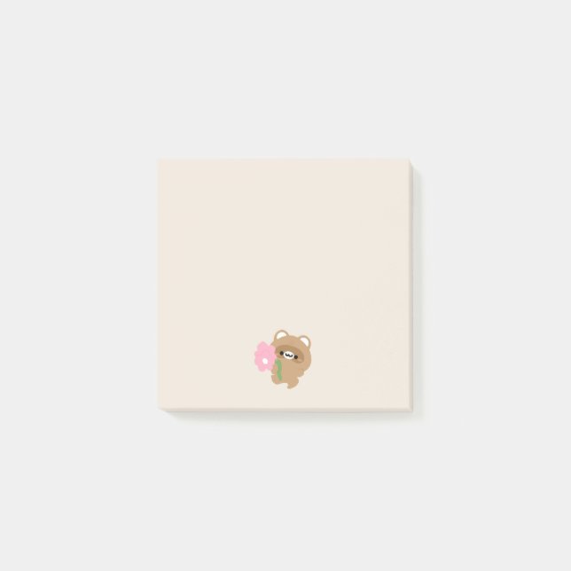 Notas Post-it® Cuto castor romántico (Anverso)