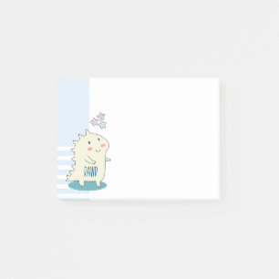 Notas Post-it® Cuto chino amarillo con estrellas felices