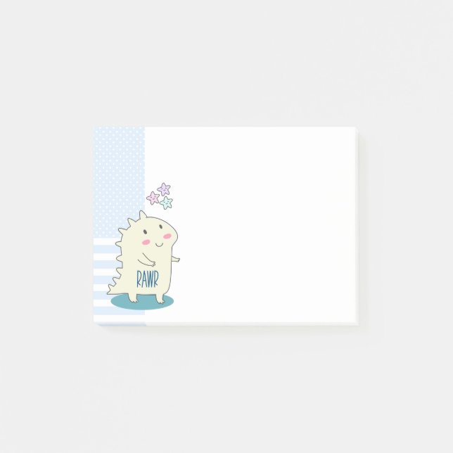 Notas Post-it® Cuto chino amarillo con estrellas felices (Anverso)