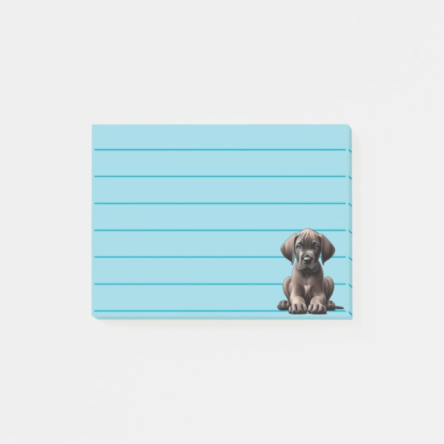 Notas Post-it® Cuto gran dane puppy (Anverso)