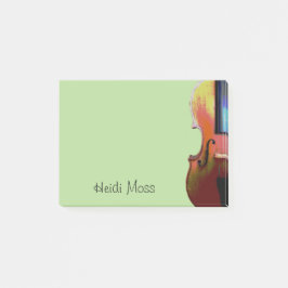 Notas Post-it® Cuto musical violín verde